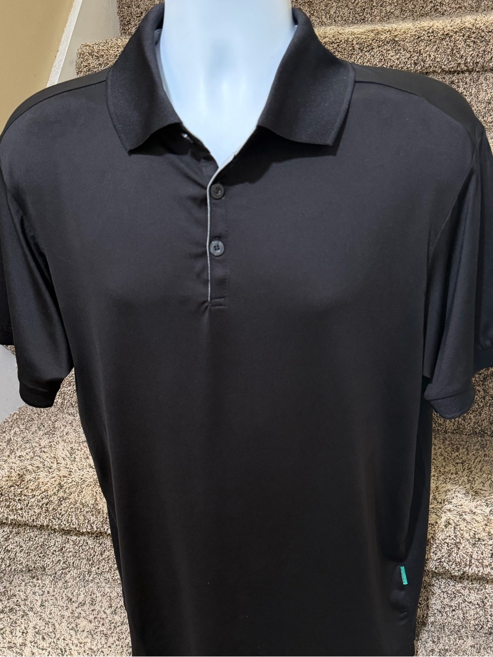 Like new men’s *Mio Marino* black wicking stretch casual golf ⛳️ polo shirt - L